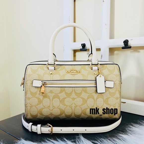 Coach Handbags - COACH Signature Rowan Satchel